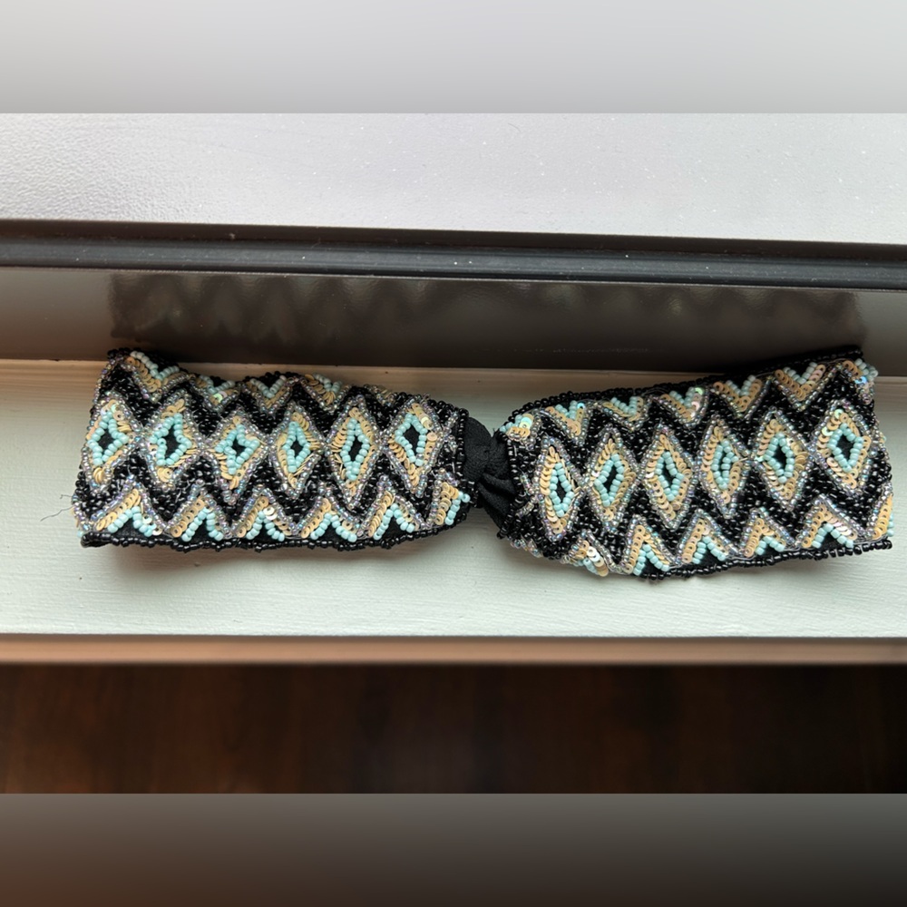 Beaded Geometric Pattern Designer Inspired Headband